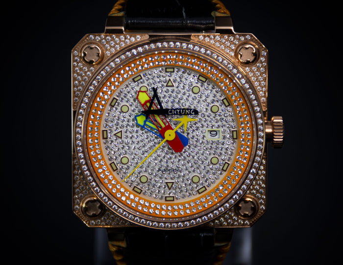 Achtung Classic Pave Rose Gold / Orange