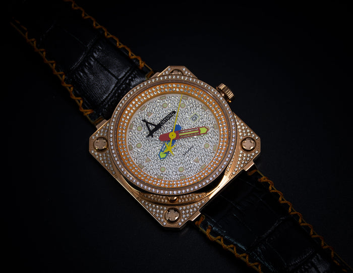 Achtung Classic Pave Rose Gold / Orange