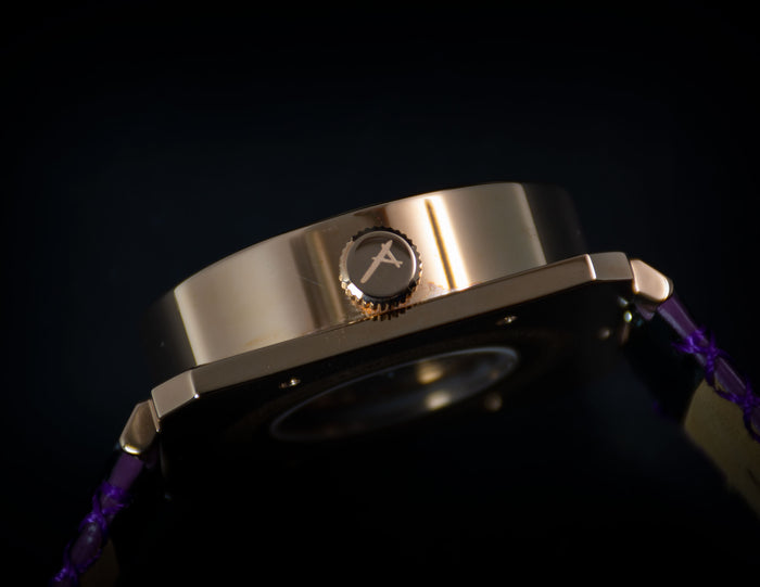 Achtung Classic Pave Rose Gold /  Purple