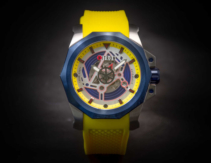 Nitron Circuit Blue IP / Stainless Steel