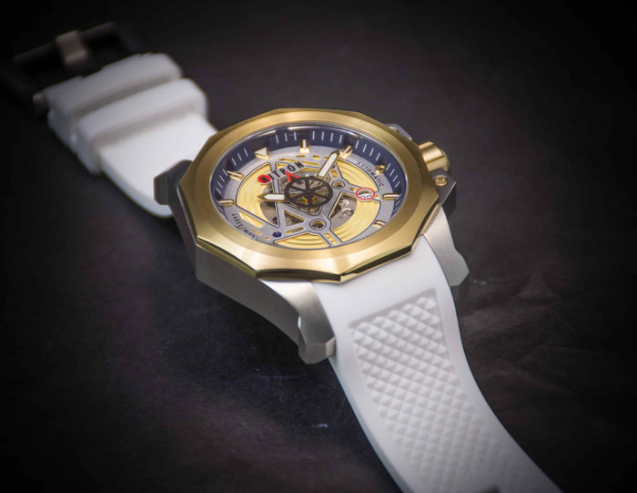 Nitron Circuit Yellow Gold / Stainless Steel