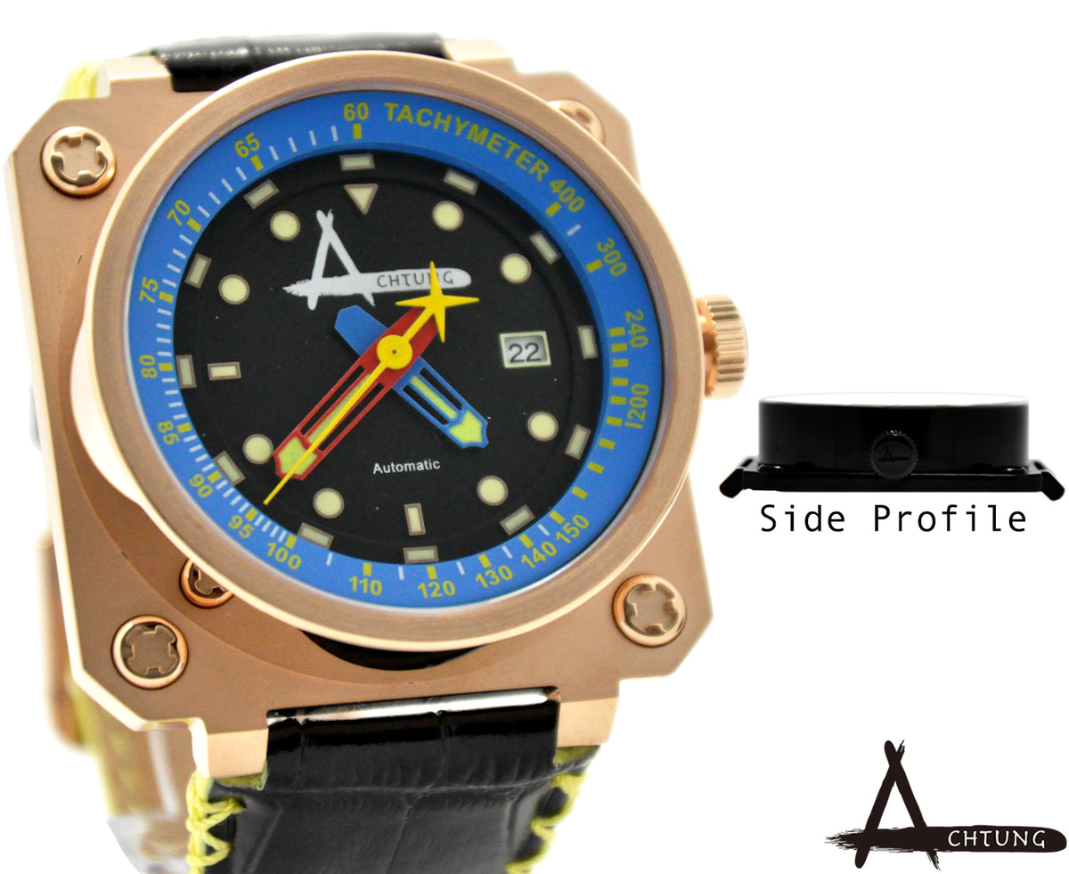 Achtung Classic series/ Rose Gold and Blue