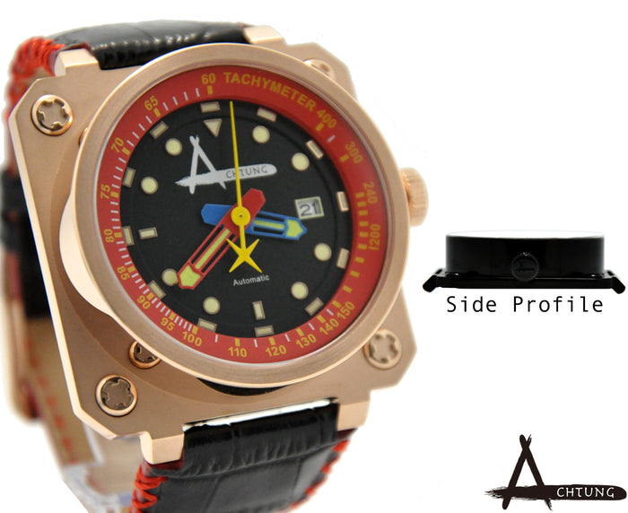 Achtung Classic series/ Rose Gold and Red