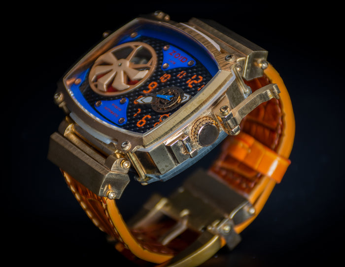 Zoid Dual Face / Blue & Rose Gold