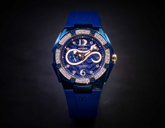 Nsquare Snake Queen 39mm Crystal Blue / Rose Gold
