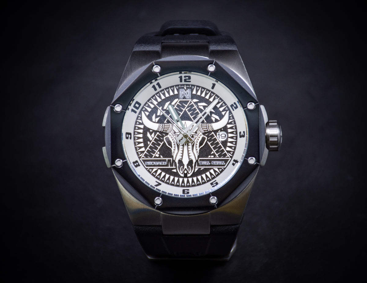 Nsquare The Bull Skull/ Steel Black