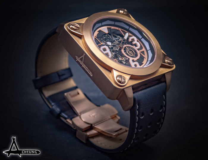 Achtung Skeleton Rose Gold